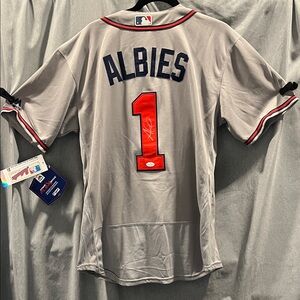 Autographed Ozzie Albies size 44 Atlanta Braves Jersey with Authentication